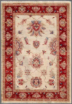 Ziegler Hand Knotted Wool Rug 2' 7" x 3' 9" 2' 7" X 3' 9" (79 X 114) / Ivory / Wool