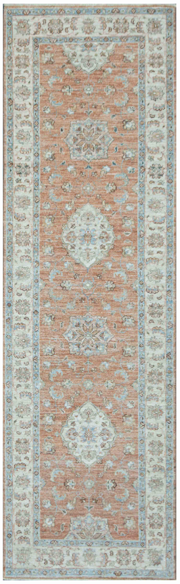 Ziegler Hand Knotted Wool Rug 2' 7" x 8' 6" 2' 7" X 8' 6" (79 X 259) / Rust / Wool