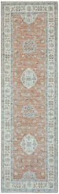 Ziegler Hand Knotted Wool Rug 2' 7" x 8' 6" 2' 7" X 8' 6" (79 X 259) / Rust / Wool