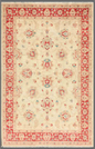 Ziegler Hand Knotted Wool Rug 4' 1" x 6' 3" 4' 1" X 6' 3" (124 X 191) / Blue / Wool