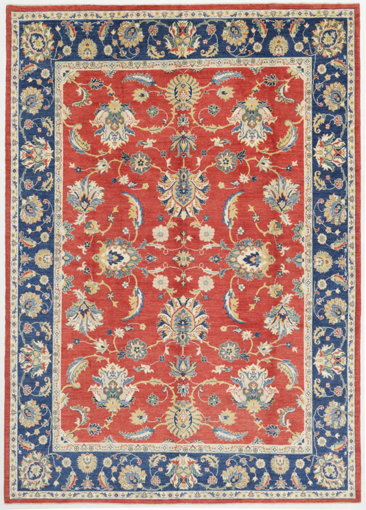 Ziegler Hand Knotted Wool Rug 8' 9" x 12' 3" 8' 9" X 12' 3" (267 X 373) / Red / Wool