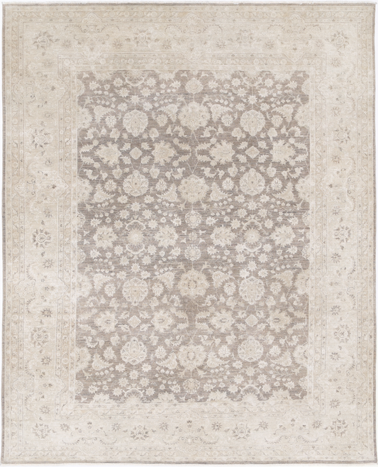 Ziegler Hand Knotted Wool Rug 7' 9" X 9' 6" 7' 9" X 9' 6" (236 X 290) / Brown / Wool