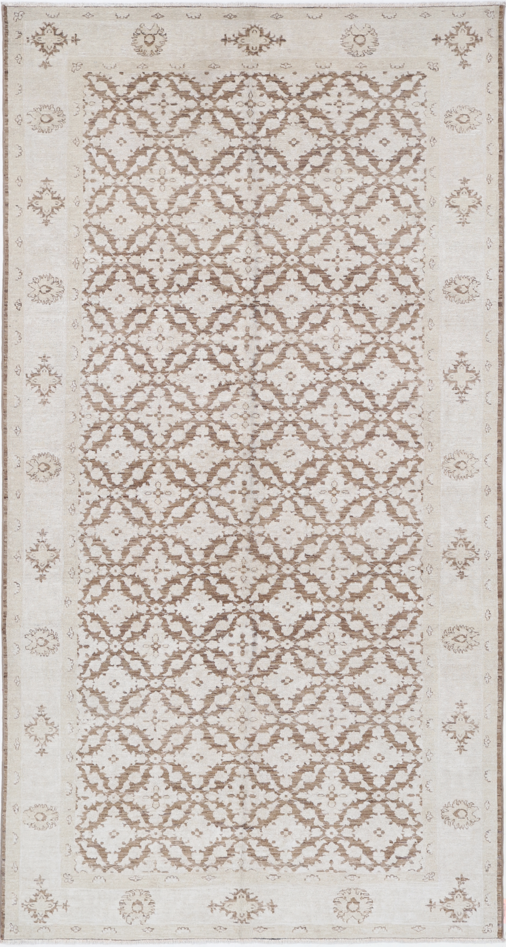 Ziegler Hand Knotted Wool Rug 5' 11" X 9' 9" 5' 11" X 9' 9" (180 X 297) / Brown / Wool