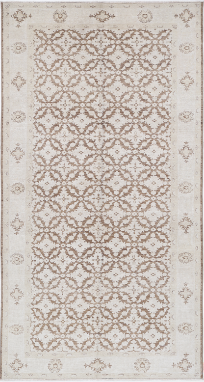 Ziegler Hand Knotted Wool Rug 5' 11" X 9' 9" 5' 11" X 9' 9" (180 X 297) / Brown / Wool