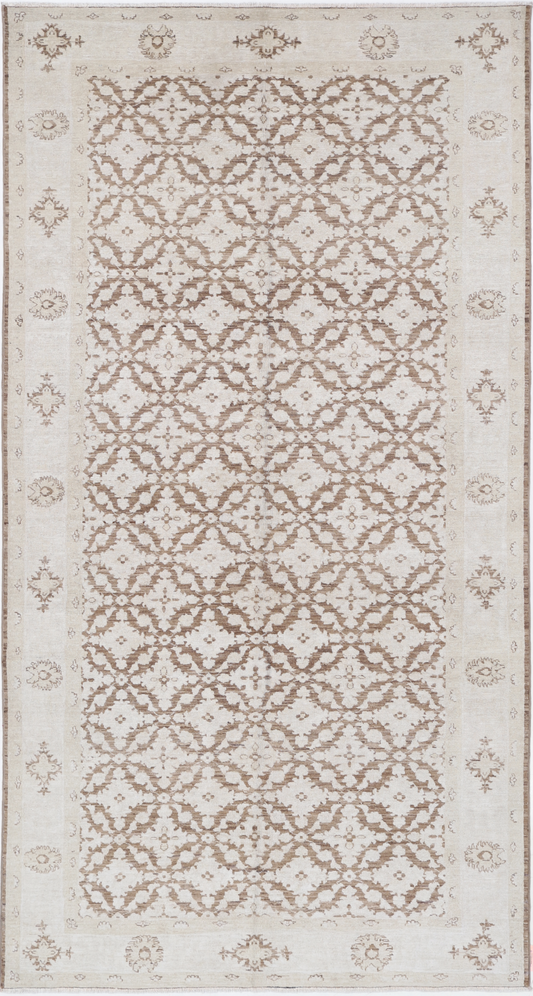 Ziegler Hand Knotted Wool Rug 5' 11" X 9' 9" 5' 11" X 9' 9" (180 X 297) / Brown / Wool