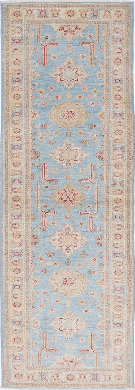 Ziegler Hand Knotted Wool Rug 2' 7" X 7' 11" 2' 7" X 7' 11" (79 X 241) / Blue / Wool