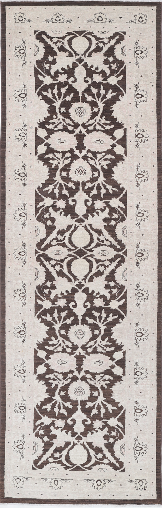 Ziegler Hand Knotted Wool Rug 2' 11" X 9' 9" 2' 11" X 9' 9" (89 X 297) / Brown / Wool