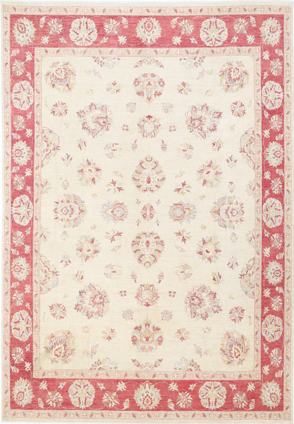 Ziegler Hand Knotted Wool Rug 9' 10" X 14' 0" 9' 10" X 14' 0" (300 X 427) / Ivory / Wool