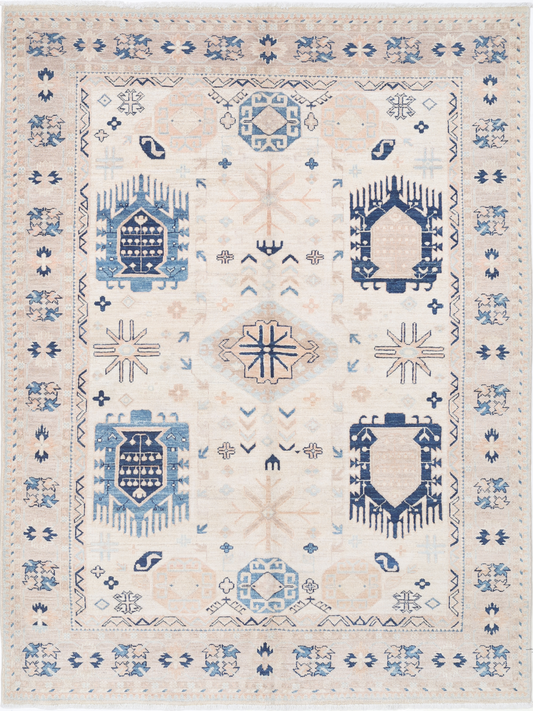 Ziegler Hand Knotted Wool Rug 4' 9" X 6' 4"