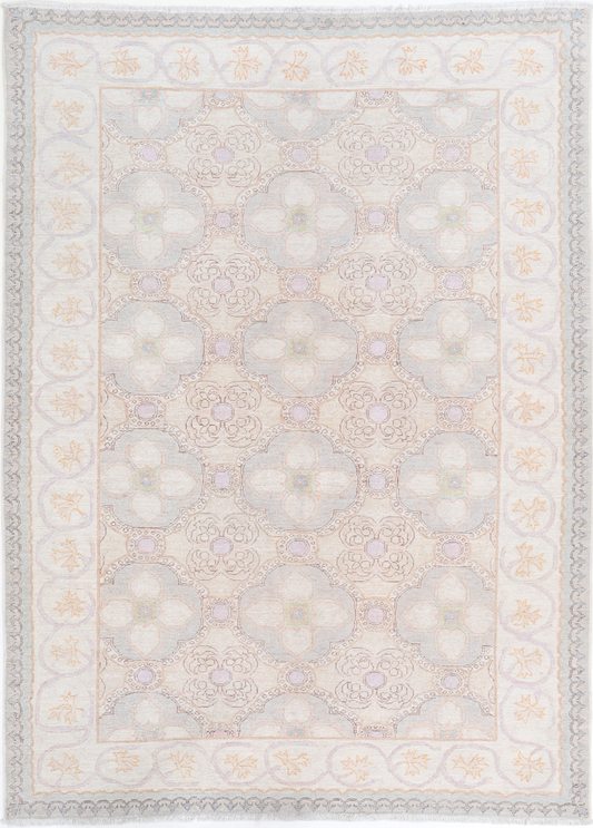 Ziegler Hand Knotted Wool Rug 4' 9" X 6' 8"