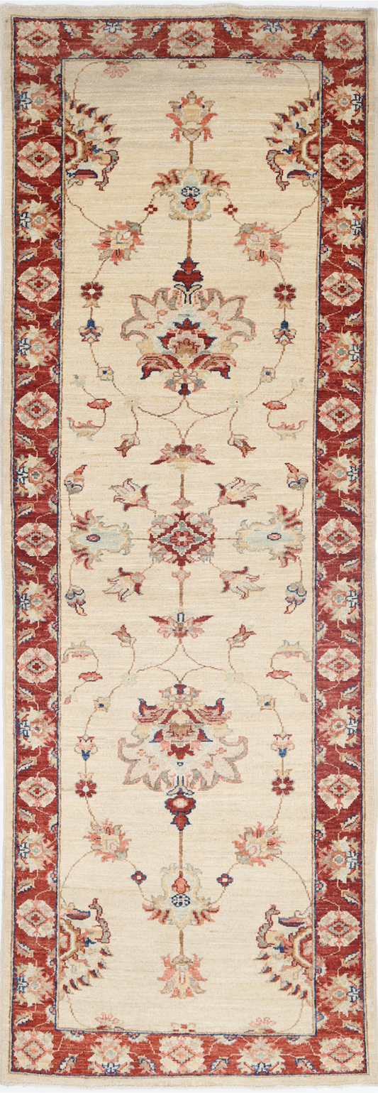 Ziegler Hand Knotted Wool Rug 2' 8" X 8' 3" 2' 8" X 8' 3" (81 X 251) / Ivory / Wool