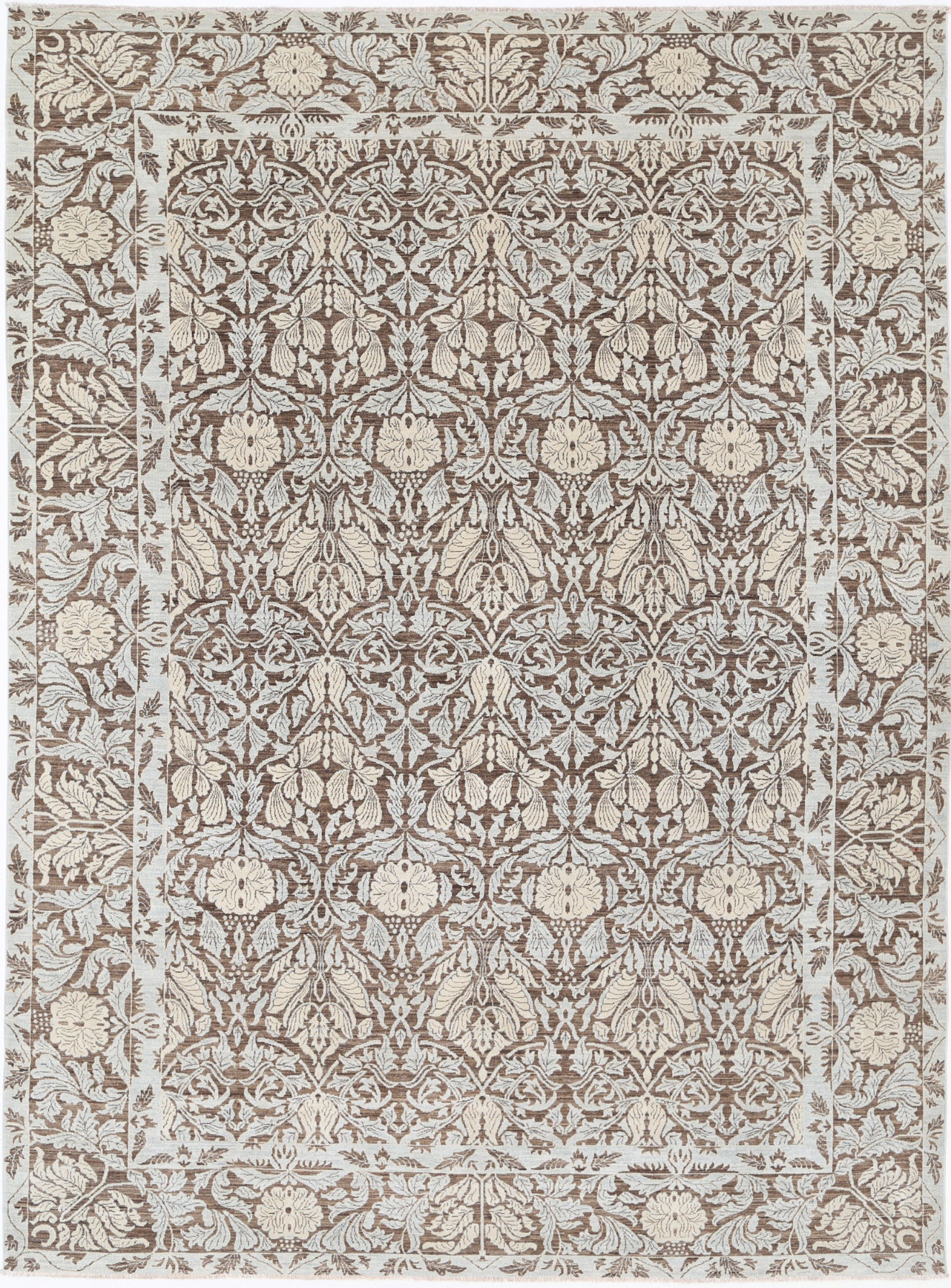 Ziegler Hand Knotted Wool Rug 8' 11" X 12' 3" 8' 11" X 12' 3" (272 X 373) / Brown / Wool