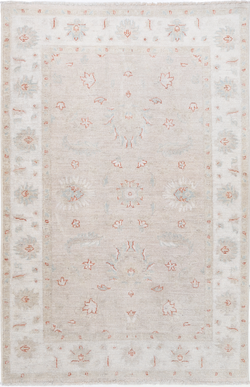 Ziegler Hand Knotted Wool Rug 3' 2" X 4' 11" 3' 2" X 4' 11" (97 X 150) / Brown / Wool