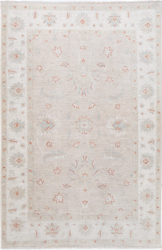 Ziegler Hand Knotted Wool Rug 3' 2" X 4' 11" 3' 2" X 4' 11" (97 X 150) / Brown / Wool