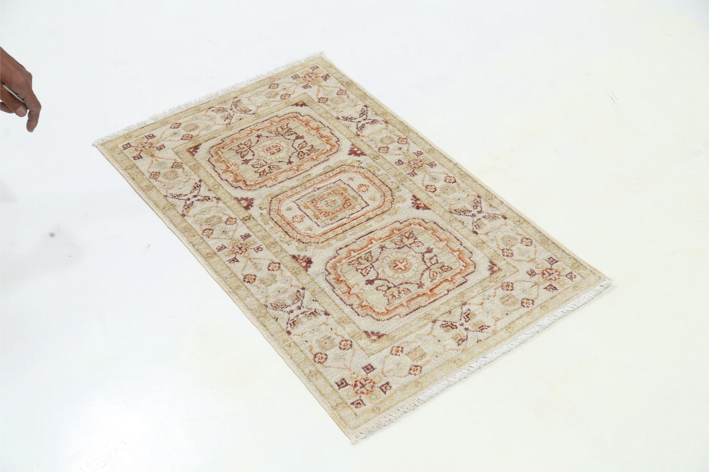 Ziegler Hand Knotted Wool Rug 1' 10" X 3' 0"