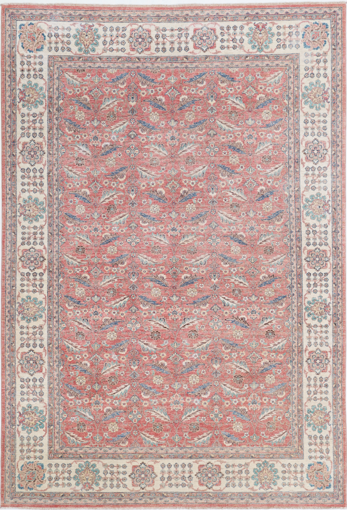 Ziegler Hand Knotted Wool Rug 6' 10" X 10' 0" 6' 10" X 10' 0" (208 X 305) / Rust / Wool