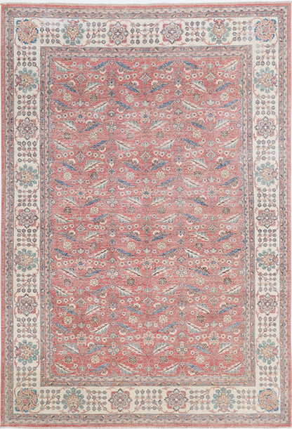 Ziegler Hand Knotted Wool Rug 6' 10" X 10' 0" 6' 10" X 10' 0" (208 X 305) / Rust / Wool