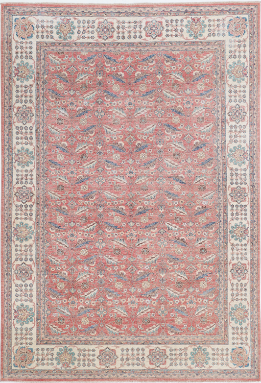 Ziegler Hand Knotted Wool Rug 6' 10" X 10' 0" 6' 10" X 10' 0" (208 X 305) / Rust / Wool