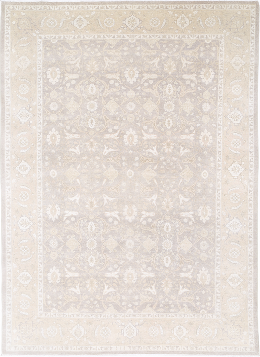 Ziegler Hand Knotted Wool Rug 8' 11" X 12' 3" 8' 11" X 12' 3" (272 X 373) / Brown / Wool