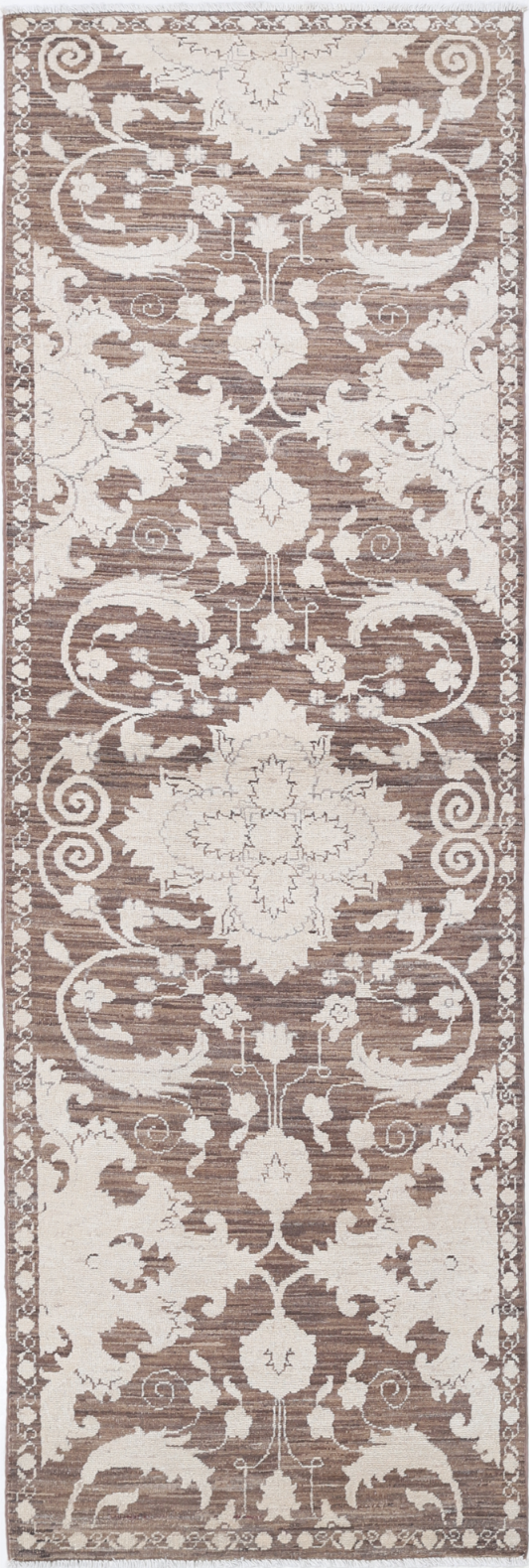 Ziegler Hand Knotted Wool Rug 2' 6" X 7' 9" 2' 6" X 7' 9" (76 X 236) / Brown / Wool