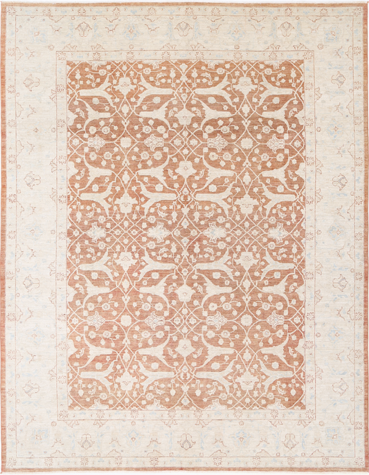 Ziegler Hand Knotted Wool Rug 8' 8" X 11' 4" 8' 8" X 11' 4" (264 X 345) / Rust / Wool