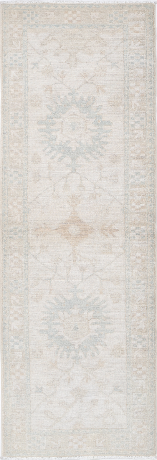 Ziegler Hand Knotted Wool Rug 2' 7" X 8' 4" 2' 7" X 8' 4" (79 X 254) / Ivory / Wool