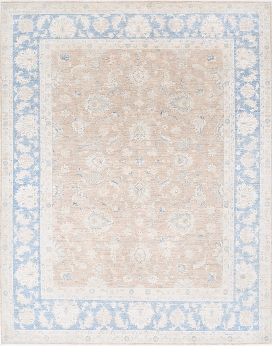 Ziegler Hand Knotted Wool Rug 8' 0" X 10' 4" 8' 0" X 10' 4" (244 X 315) / Brown / Wool