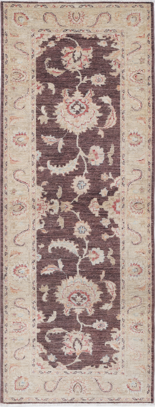 Ziegler Hand Knotted Wool Rug 2' 11" X 8' 2" 2' 11" X 8' 2" (89 X 249) / Brown / Wool